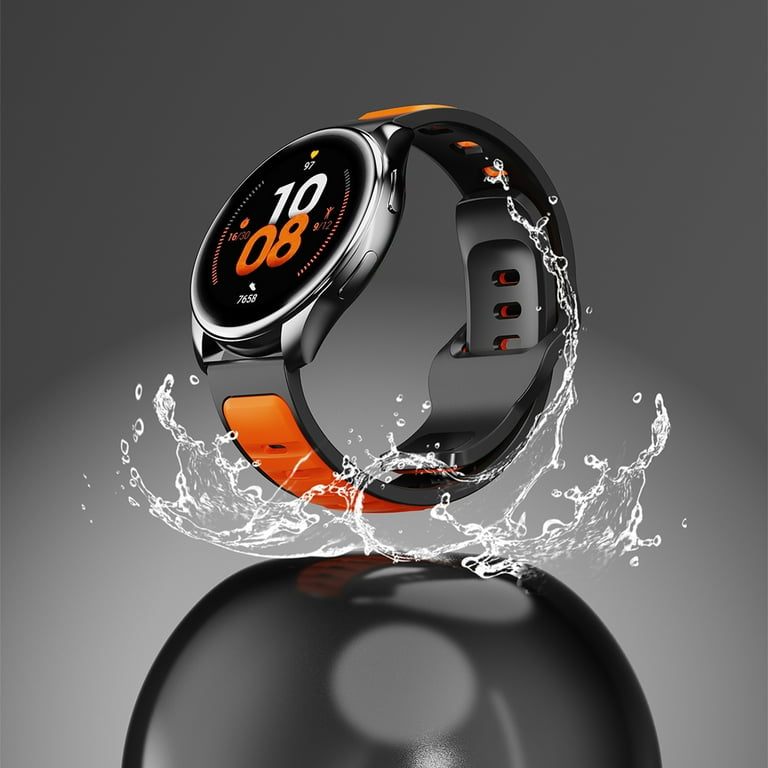 Sport Silicone Band for Samsung Galaxy Watch 4 Classic 46mm, Soft 