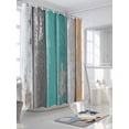 thumbnail image 3 of Coastal Style Shower Curtain, Vintage Green Brown Stripe Wood Grain Waterproof Shower Curtain Set with 12 Hooks Lightweight Washable Fabric Shower Curtains for Bathroom 36x72 Inches, 3 of 6