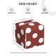 thumbnail image 4 of Balery Maroon And White Polka Dot Porta Pañuelos de Cuero con Estampado – Funda Moderna Cuadrada para Caja de Pañuelos, Dispensador 5x5x5'', 4 of 7