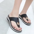 thumbnail image 5 of Women Summer Sandals Open Toe Beach Shoes Flip Flops Wedges Comfortable Slippers Beach Sandals, 5 of 7