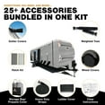 thumbnail image 6 of Waterproof Superior RV Motorhome Travel Trailer / Toy Hauler Cover Fits Length 35'-38' Feet Travel Trailer Camper Zippered Panels Allow Access To The Door, Engine, Side Storage Areas, and Ramp Door, 6 of 9