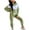 Green, variant on RQYYD Women's Jogging Suits Sets Hoodies Tracksuit Long Sleeve Drawstring Sweatshirts and Sweatpant 2 Piece Color Block Sport Pullover Sweatsuit Gray M