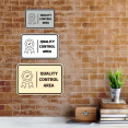 thumbnail image 2 of Signs ByLITA Classic Framed Quality Control Area Door or Wall Sign Easy Installation | Health And Safety | Building And Hospitality Sign (Brushed Gold) - Medium, 2 of 7