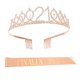 thumbnail image 5 of OUNONA 1Jgo Coronilla Y Sash Dorado Para Fiesta De Cumpleaños Adorno Y Práctico Para Decorar, 5 of 8