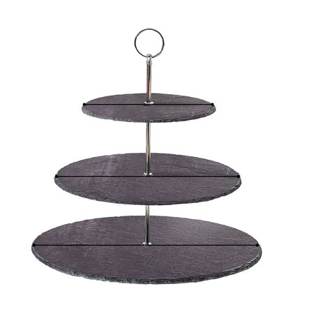 

3 Tier Slate Cake Stand Cupcake Serving Tower