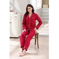 thumbnail image 7 of Richie House Women Cotton Pajamas Set Notch Collar Soft Sleepwear Pjs Button Nightwear RHW2846-C-XXL, 7 of 7