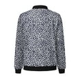 thumbnail image 6 of Casual Windbreaker Jacket Women Womens Casual Light Jackets Womens Casual Daily Jackets Lightweight Zip Up Casual Jacket Leopard&Floral Print Coat Stand Collar Short Long Bubble Jacket for Women, 6 of 7