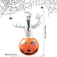 thumbnail image 2 of Halloween Inflatables Outdoor  Inflatable Ghost Wearing Pumpkin Overalls with Build-in LEDs Blow Up Halloween Decorations for Holiday Party Yard Garden Lawn, 2 of 7