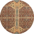 thumbnail image 1 of Ahgly Company Indoor Round Abstract Brown Red Abstract Area Rugs, 5' Round, 1 of 6