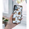 thumbnail image 5 of WIRESTER Shockproof Soft Rubber Cover Case for Samsung Galaxy A32 5G 6.5" 2021, Brindle Brown English Bulldog Funny Playful Postures On Light Blue Background, 5 of 5