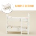 thumbnail image 4 of Dollhouse Furniture Miniature Bunk Bed Simulation Small Bunk Bed Model Doll Bunk Bed with Ladder, 4 of 8