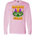 thumbnail image 3 of Inktastic Mardi Gras with Green Masquerade Mask Long Sleeve T-Shirt, 3 of 5
