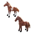 thumbnail image 1 of 2 Piezas Lindo Caballo de Simulación Juguetes Cómodos Muñecos de Animales para La Decoración Del Hogar , EstiloC, 1 of 8