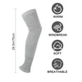 thumbnail image 4 of 2 Pairs Long Leg Warmers for Women, Over Knee Knitted Leg Sleeves Winter Boots Cuff Warmer Yoga Dance Gaiters, 4 of 7
