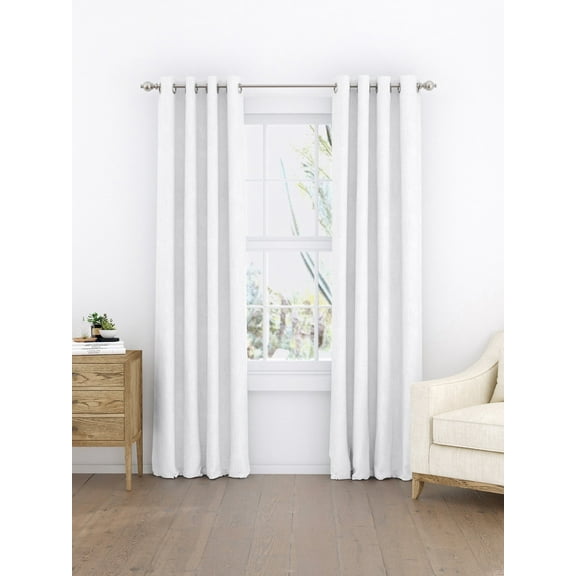 Cortinas de Ventana con Ojales 100% Opacas con Aislamiento Térmico de 84" de Largo en Blanco de Comfort Canopy (Juego de 2)