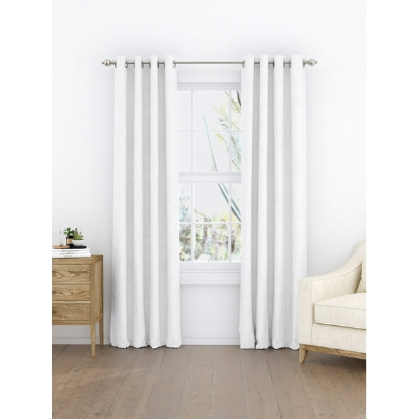 Cortinas de Ventana con Ojales 100% Opacas con Aislamiento Térmico de 84" de Largo en Blanco de Comfort Canopy (Juego de 2)