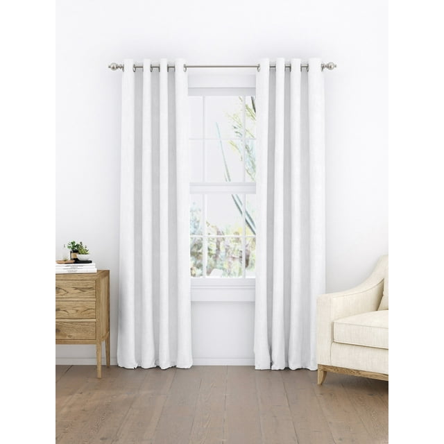 Cortinas de Ventana con Ojales 100% Opacas con Aislamiento Térmico de 84" de Largo en Blanco de Comfort Canopy (Juego de 2)