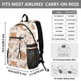 thumbnail image 3 of JIALIOU 14" Laptop Backpack Waterproof Airline Approved Stylish Casual Daypack for Travel Business College Work, Cute Sleep Bear and Leaf, 3 of 8