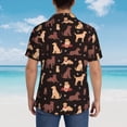 thumbnail image 4 of Pofeuu Labrador Retriever Dog Print Hawaiian Shirt for Men Sleeves Casual Button Down Summer Beach Dress Shirts T-Shirts,3X-Large, 4 of 7