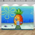 thumbnail image 3 of Panel de fondo para fiesta de Bob Esponja, fotografía, decoración de cumpleaños para niños y niños, fondo para fiesta, pancarta con foto de Patricio Estrella, regalo de decoración, 3 of 5