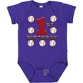thumbnail image 3 of Inktastic First Birthday Baseball Boys Baby Bodysuit, 3 of 5