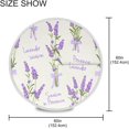thumbnail image 3 of Coolnut 60" Lavender Flower Round Tablecloth, Waterproof Spillproof Polyester Fabric Table Cover with Zipper Umbrella Hole for Outdoor Patio Garden Dining Party, 3 of 7