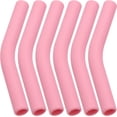 thumbnail image 3 of 12 Pack Silicone Straw Tips,Bexikou Soft Reusable Drinking Straw Covers Fit for 8mm Outer Diameter Straw Replacement Tip Covers for Stainless Steel Straws (Pink), 3 of 6