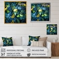 thumbnail image 4 of Designart "Tidal Blues and Greens I" Abstract Wall Art - Modern Blue Abstract Collages Entryway Wall Art Print, 4 of 6
