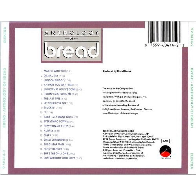 Elektra / WEA, CD, Anthology, 20 Tracks of Bread's Soft Rock