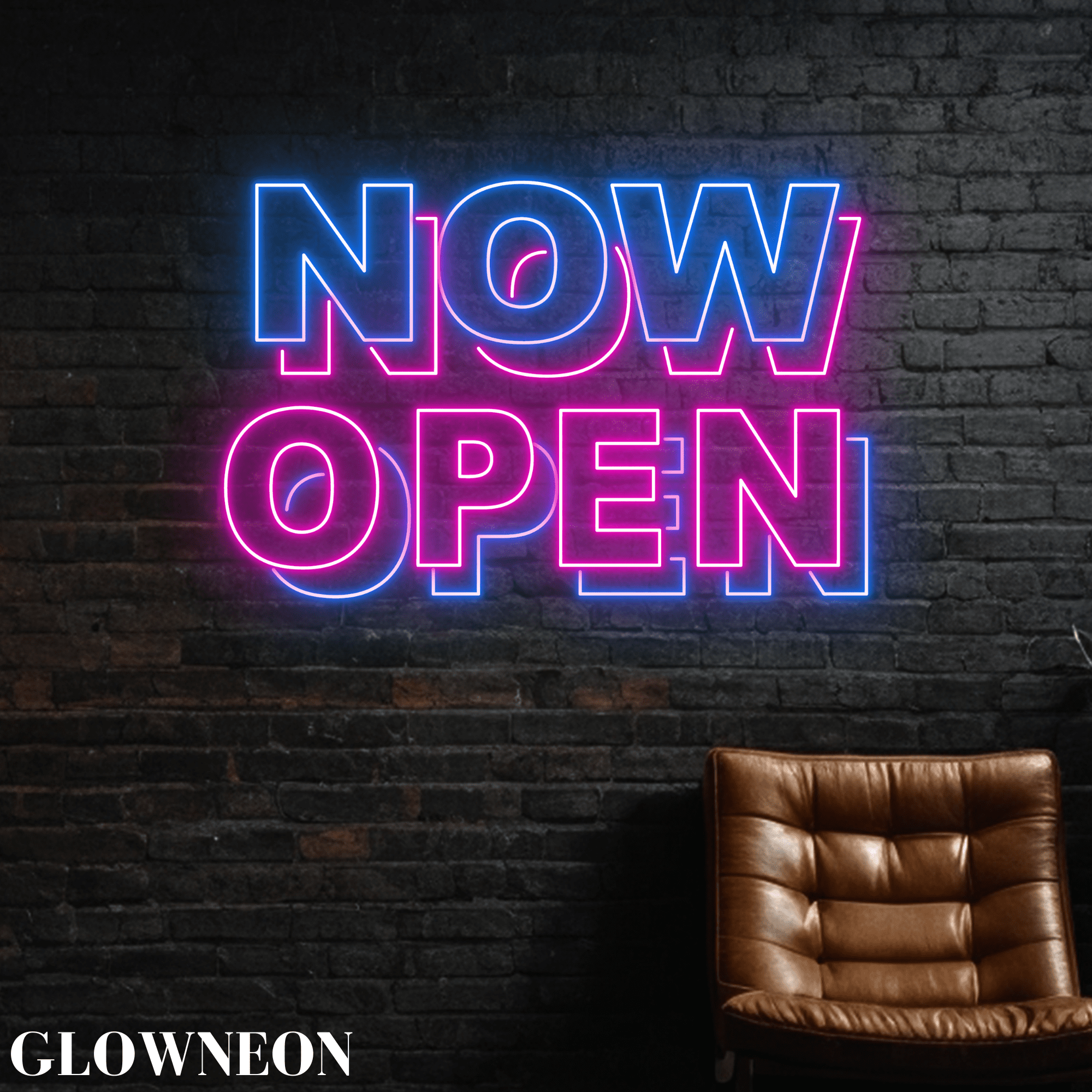 Glowneon Now Open Neon Sign, Open Shop Led Sign, Business Wall Decor