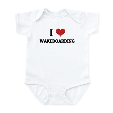 

CafePress - I Love Wakeboarding Infant Creeper - Baby Light Bodysuit Size Newborn - 24 Months