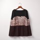 thumbnail image 5 of Camisas de manga larga con hombros descubiertos para mujer, blusa con estampado de leopardo, blusa tipo túnica, blusa holgada con estampado de leopardo Pompotops gfhjh15241, 5 of 8