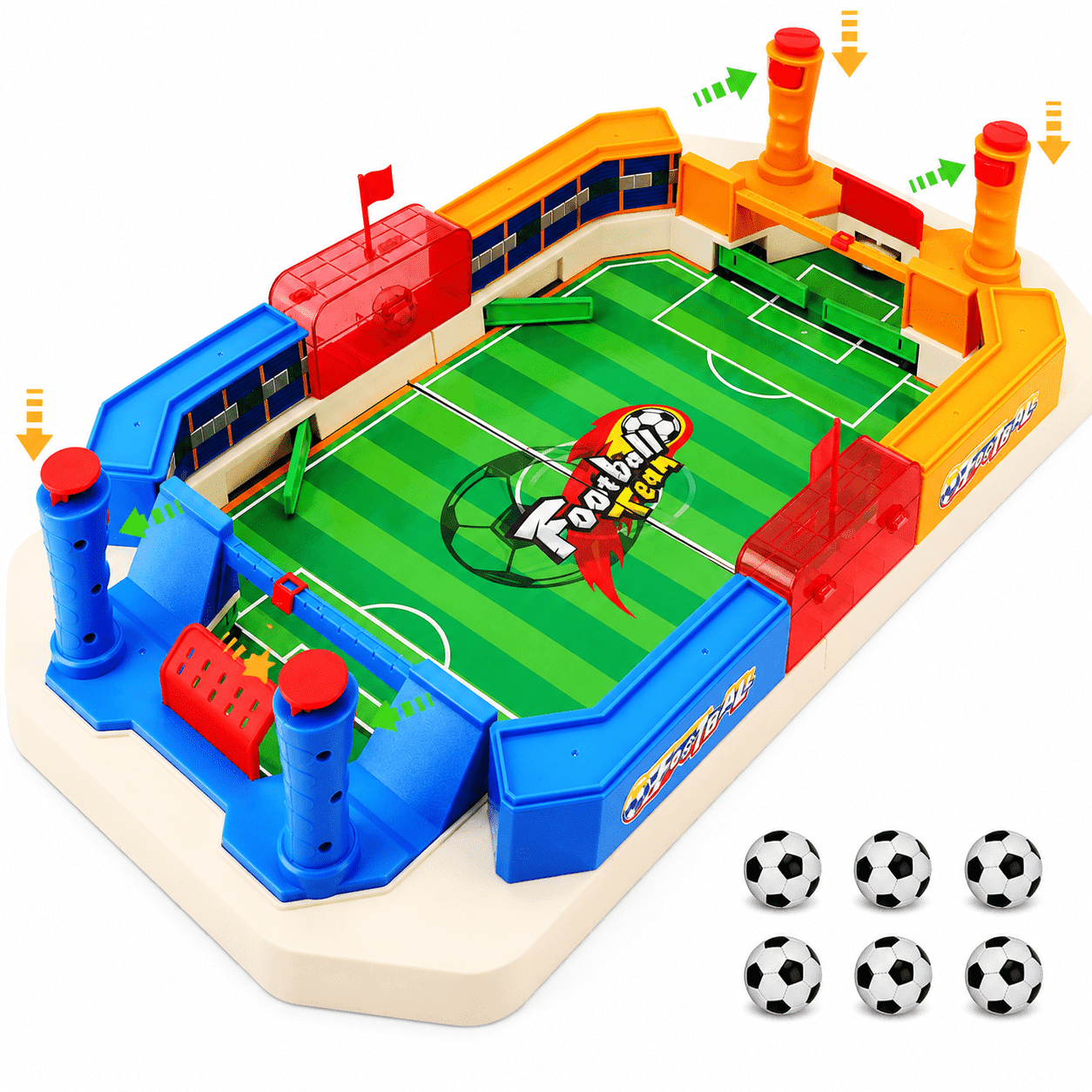 Hcusus Mini Foosball Table Games Tabletop Soccer Toy for Kids, Family Night Game Indoor Fun