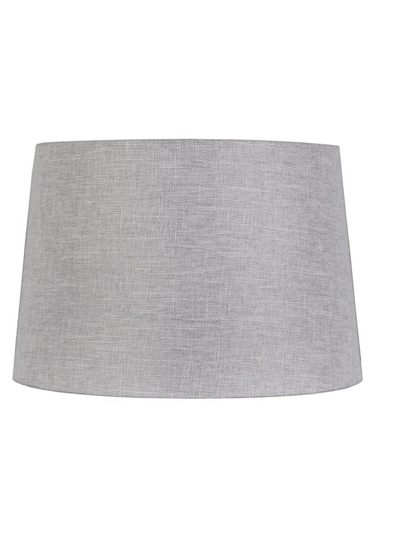 Better Homes & Gardens  13"Length x 15"Width x 10"Height Gray Fabric Drum Shade, Adult Use