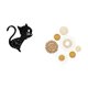 thumbnail image 5 of Reloj de pared,Reloj de pared con diseño de gato para guardería,sala de juegos y interior,Manualidades de pared,Decoración para colgar en la pared,ratán artesanal tejido,Juego de, 5 of 8