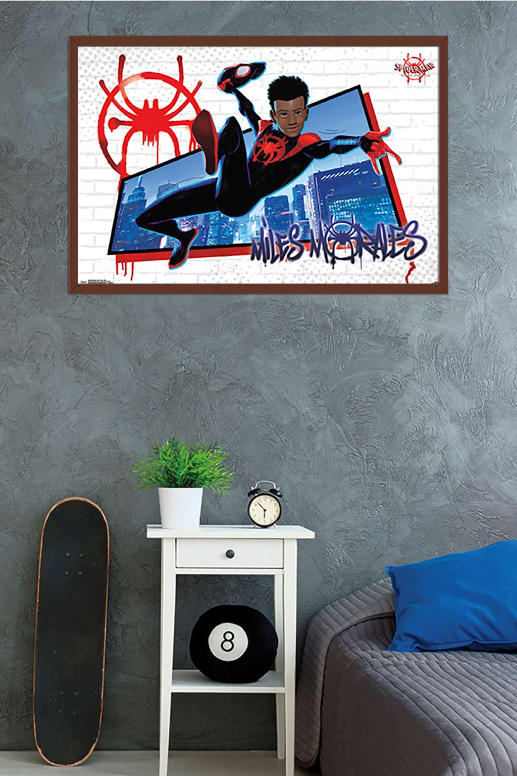 Marvel Cinematic Universe - Spider-Man - Into The Spider-Verse - Miles Wall Poster, 22.375" x 34", Framed