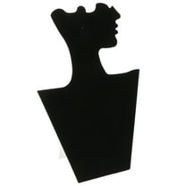 KAKOWELY Necklace Showcase Rack Jewelry Display Stand for Vendors Bust Shape Velvet Cloth 30x21cm 1Set