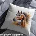 thumbnail image 2 of Manfei Oil Painting Horse Fabric by the Yard (3 Yards), Brown Animal Decorative Fabric by the Yard, Rustic Farmhouse Sewing & Crafting Fabric, 2 of 6