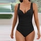 thumbnail image 1 of Acyse Womens Bikinis for Summer Clearance Juniors Cute Solid Color Swimwear Slim Swimsuit Bikini Straped Swimsuits, 1 of 4
