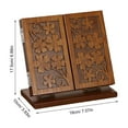 thumbnail image 3 of Espejo plegable de tres caras con diseño tallado en madera (1 unidad)., 3 of 8