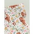 thumbnail image 6 of Douhoow 1-6Y Unisex Baby Pajamas Summer Cow Print Short Sleeve Button Shirt Shorts 2Pcs Sleepwear, 6 of 8