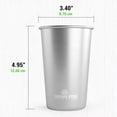 thumbnail image 4 of Taza de acero inoxidable premium Greens Steel #1, vasos de pinta de 475 ml (paquete de 4) Vasos de metal premium - Taza duradera apilable, 4 of 5