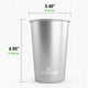 thumbnail image 4 of Taza de acero inoxidable premium Greens Steel #1, vasos de pinta de 475 ml (paquete de 4) Vasos de metal premium - Taza duradera apilable, 4 of 5