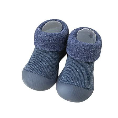 

Boys Girls Socks Shoes Toddler WarmThe Floor Socks Non Slip Prewalker Shoes 12-18 Month Shoes