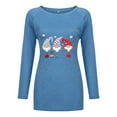 thumbnail image 3 of JINMGG Long Blouses for Women, Christmas Tops for Women Women Santa Claus Printed Long Sleeve Pullover Sweater Casual, 3 of 6