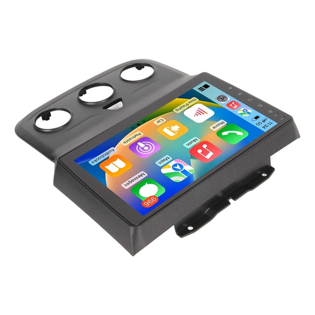 HD Car Stereo, Reverse Camera 9inch Touchscreen Manual Air Conditioning Microphone Car Stereo Double Din For 1500 2500 3500
