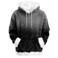 thumbnail image 2 of Hoodies For Women Oversized Winter Plush Cute Gradient Print Flannel Hooded Sweatshirt Trendy Fall Winter Clothes Cozy Pullover,Black,S, 2 of 7