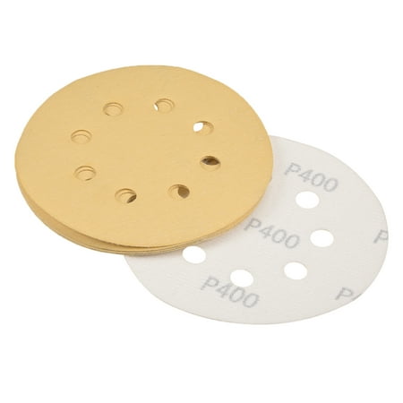 5-inch Sanding Discs, 400-Grits 8-Holes Hook and Loop Wet Dry Sandpaper Sander Sand Paper for Random Orbital Sander