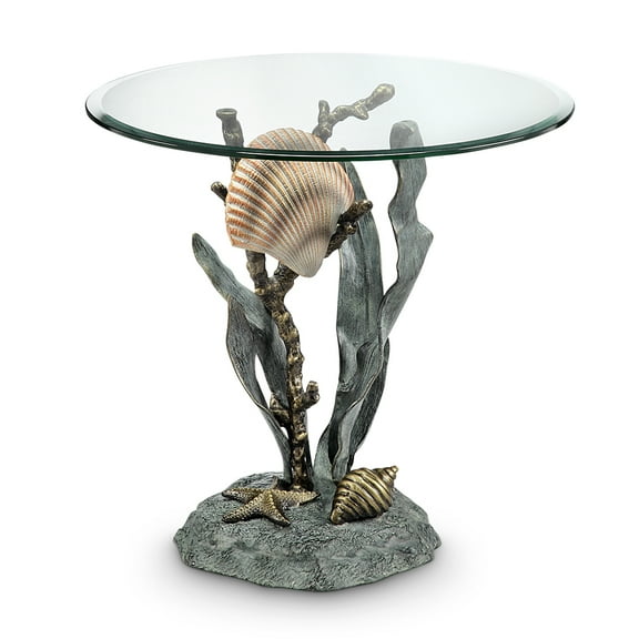SPI Aluminum Shells and Seagrass End Table