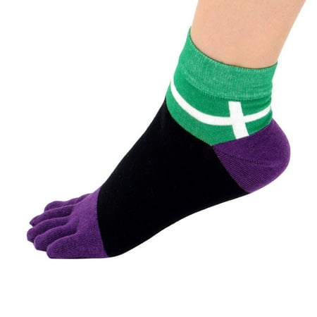 

Kunpeng 1 Pair Man Women Middle Solid Sports Running Cotton Five Finger Toe